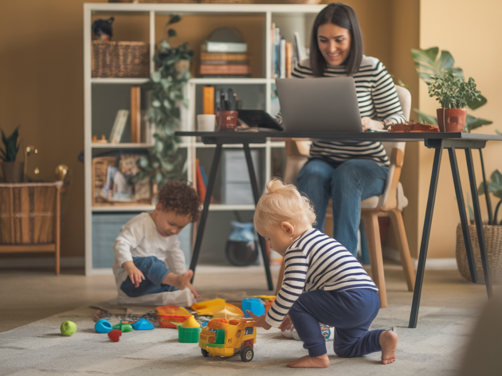 Wie organisiere ich kreative arbeitsphasen, wenn zuhause kinder da sind
