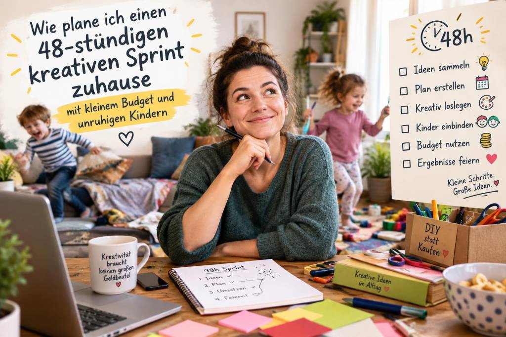 Wie plane ich einen 48‑stündigen kreativen sprint zuhause mit kleinem budget und unruhigen kindern